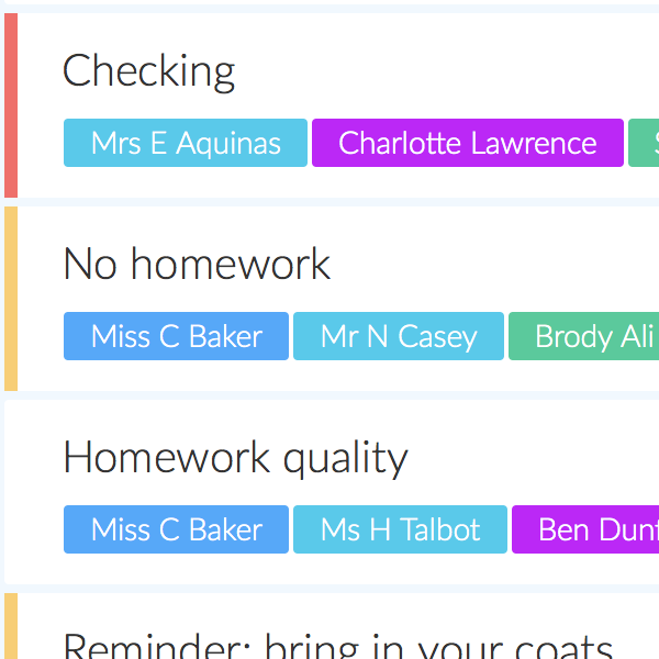 Online messenger planner - student messenger history